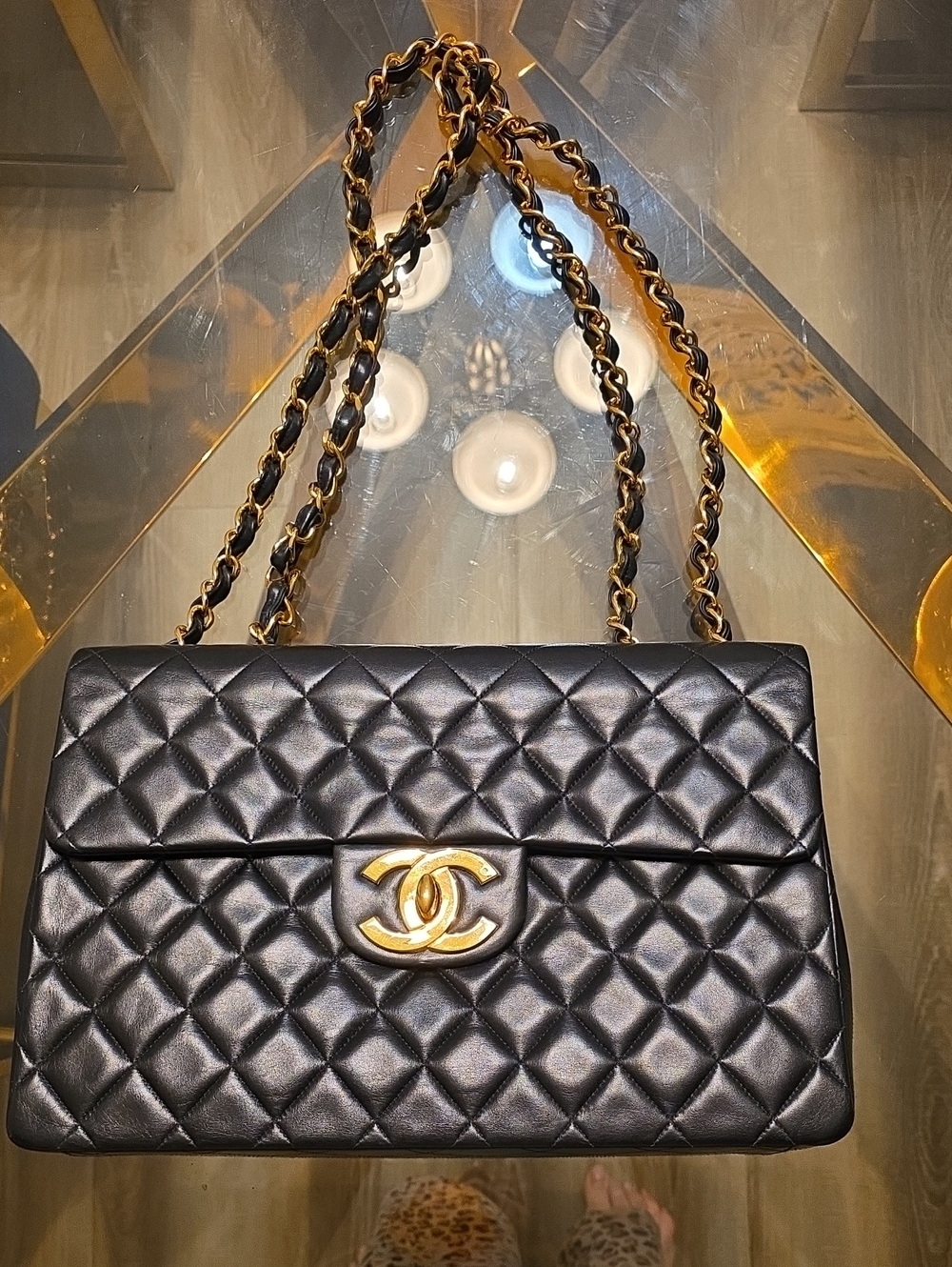 Chanel
Lambskin Quilted XL Jumbo Single Flap Black